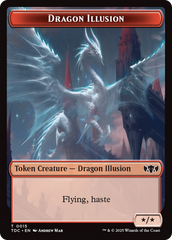 Dragon Illusion // Monk Double-Sided Token [Tarkir: Dragonstorm Commander Tokens] | Exor Games New Glasgow