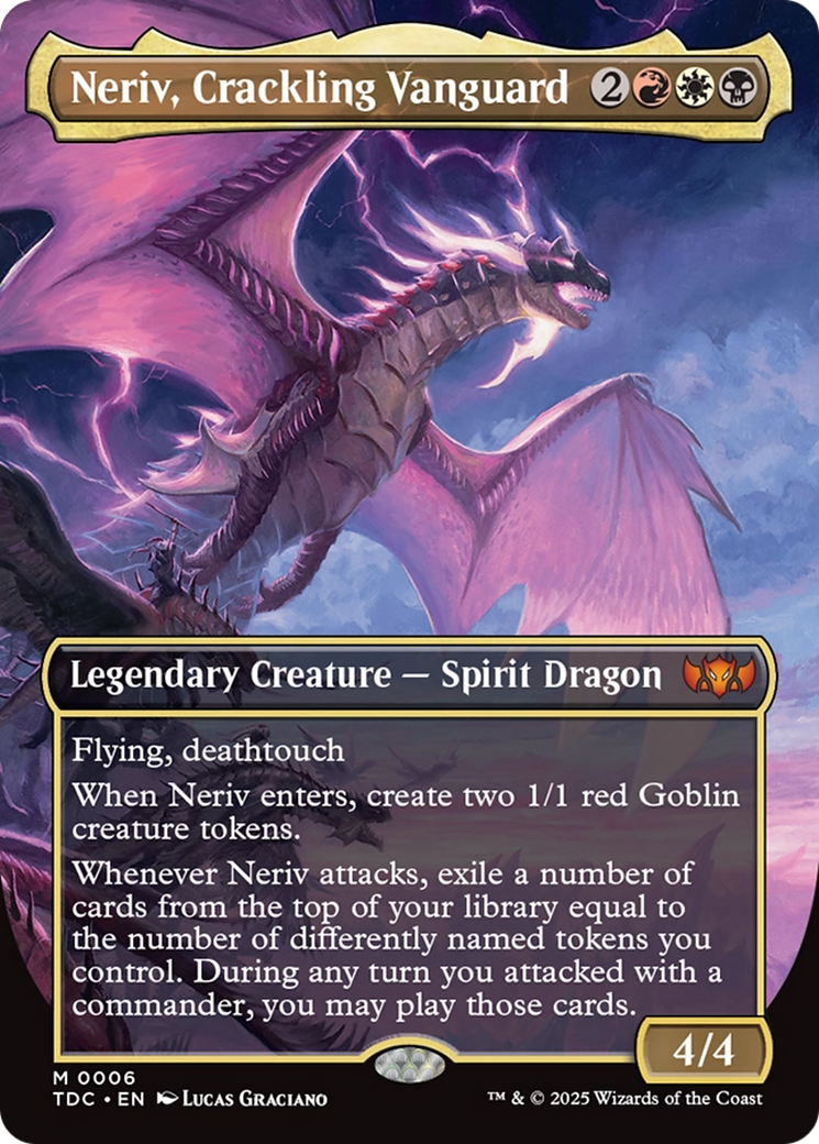 Neriv, Crackling Vanguard (Borderless) [Tarkir: Dragonstorm Commander] | Exor Games New Glasgow