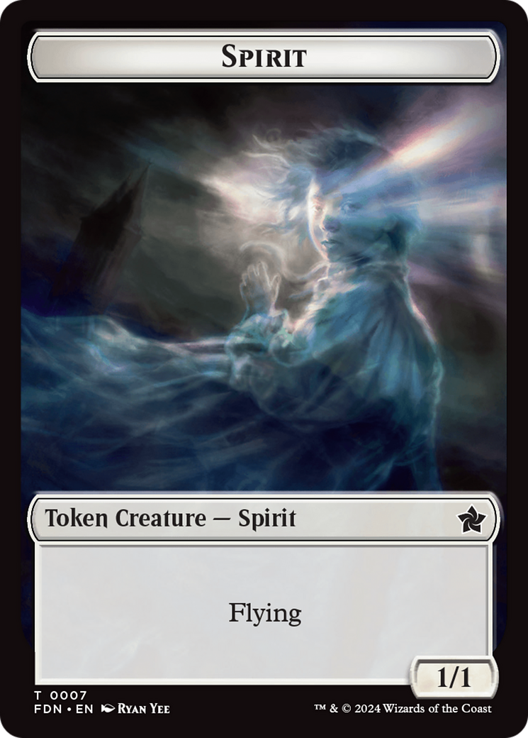 Spirit // Cat (0001) Doubled-Sided Token [Foundations Tokens] | Exor Games New Glasgow