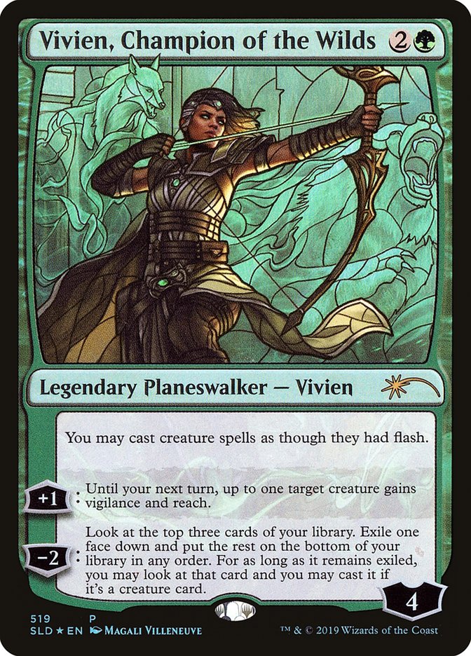 Vivien, Champion of the Wilds (Stained Glass) [Secret Lair Drop Promos] | Exor Games New Glasgow