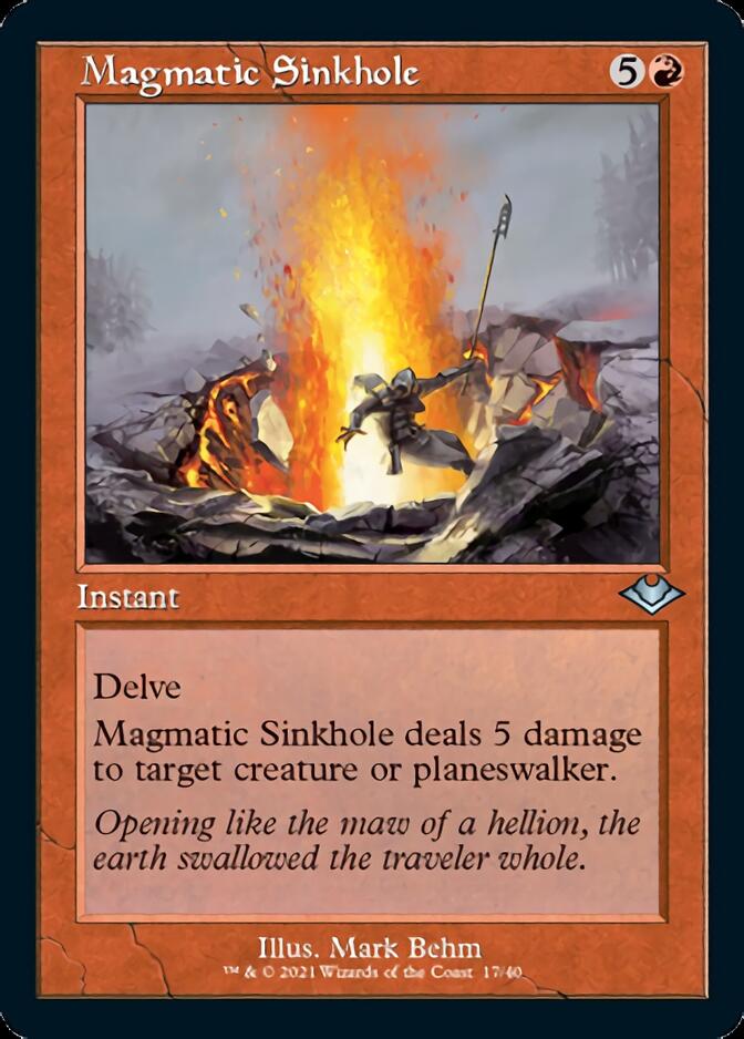 Magmatic Sinkhole (Retro Foil Etched) [Modern Horizons] | Exor Games New Glasgow