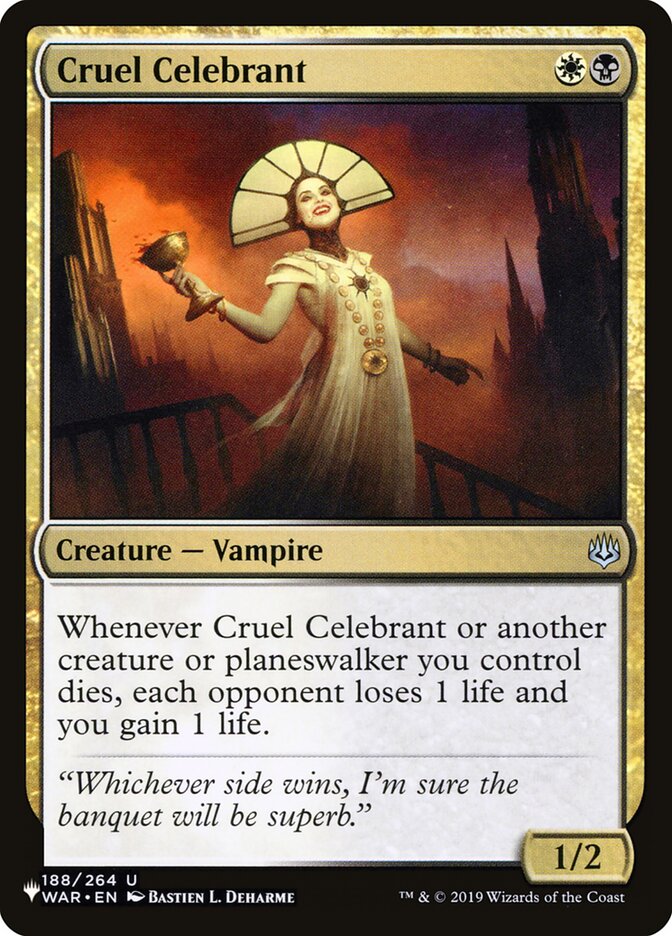 Cruel Celebrant [The List] | Exor Games New Glasgow