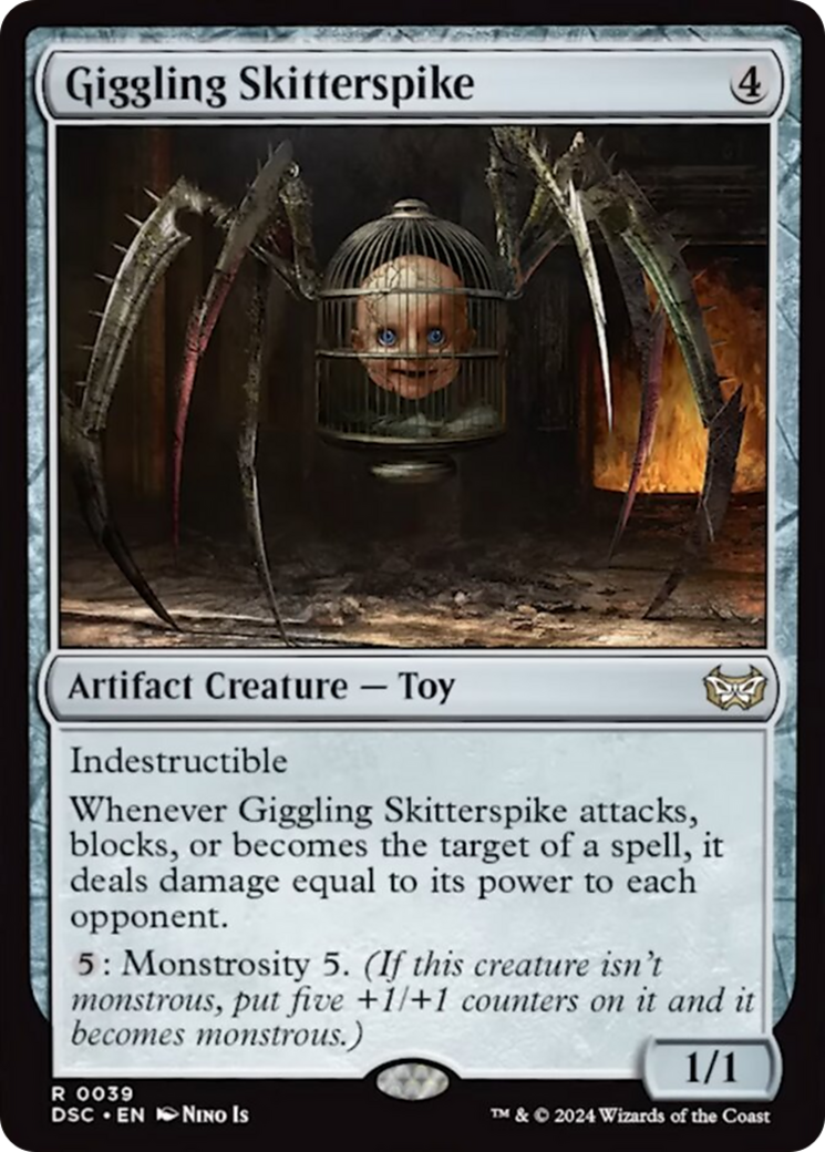 Giggling Skitterspike (Extended Art) [Duskmourn: House of Horror Commander] | Exor Games New Glasgow