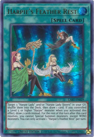 Harpie's Feather Rest [LART-EN029] Ultra Rare | Exor Games New Glasgow