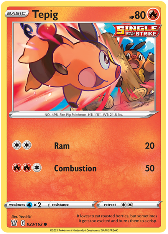 Tepig (023/163) [Sword & Shield: Battle Styles] | Exor Games New Glasgow