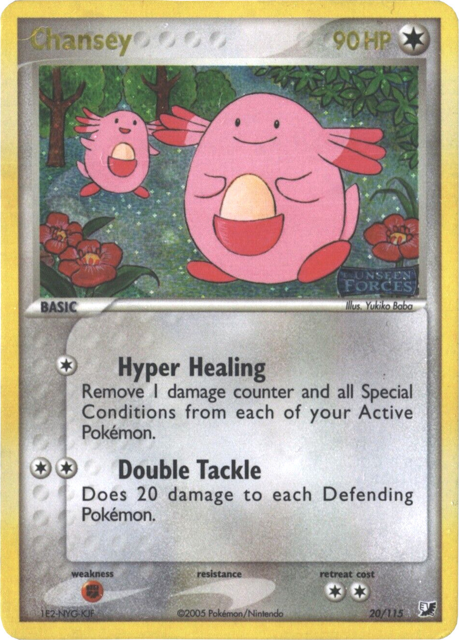 Chansey (20/115) (Stamped) [EX: Unseen Forces] | Exor Games New Glasgow