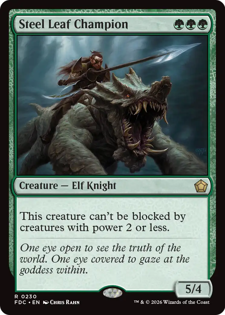 Steel Leaf Champion [Foundations Commander] | Exor Games New Glasgow