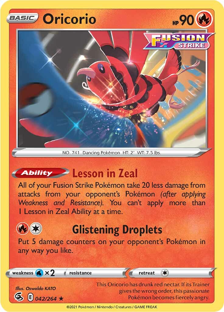 Oricorio (042/264) [Sword & Shield: Fusion Strike] | Exor Games New Glasgow