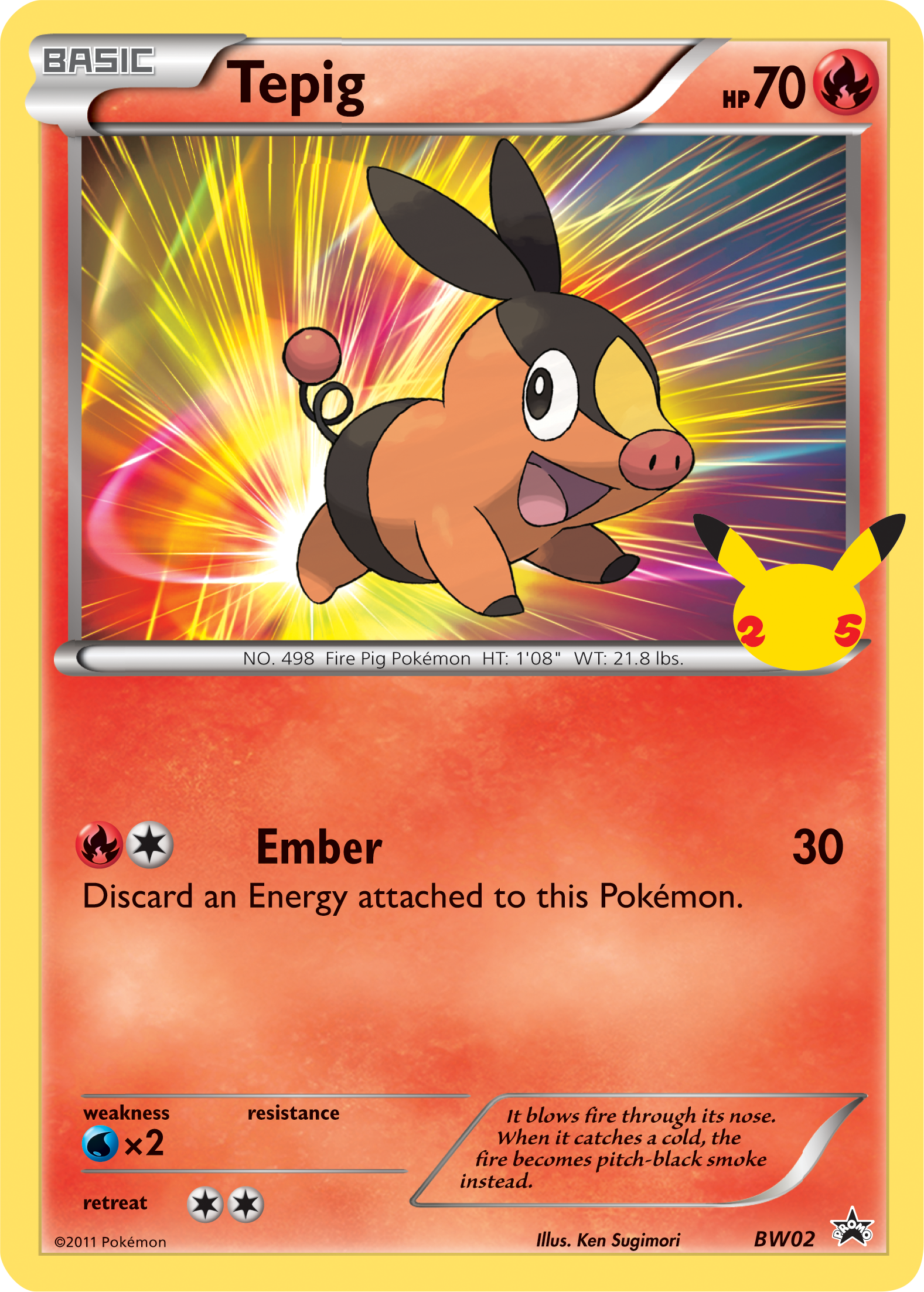 Tepig (BW02) (Jumbo Card) [First Partner Pack] | Exor Games New Glasgow