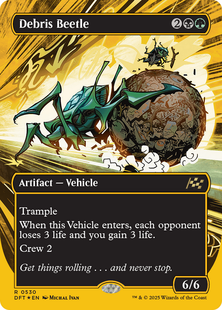 Debris Beetle (Borderless) (First-Place Foil) [Aetherdrift] | Exor Games New Glasgow