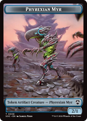 Elemental (0021) // Phyrexian Myr Double-Sided Token [Secrets of Strixhaven Commander Tokens] | Exor Games New Glasgow