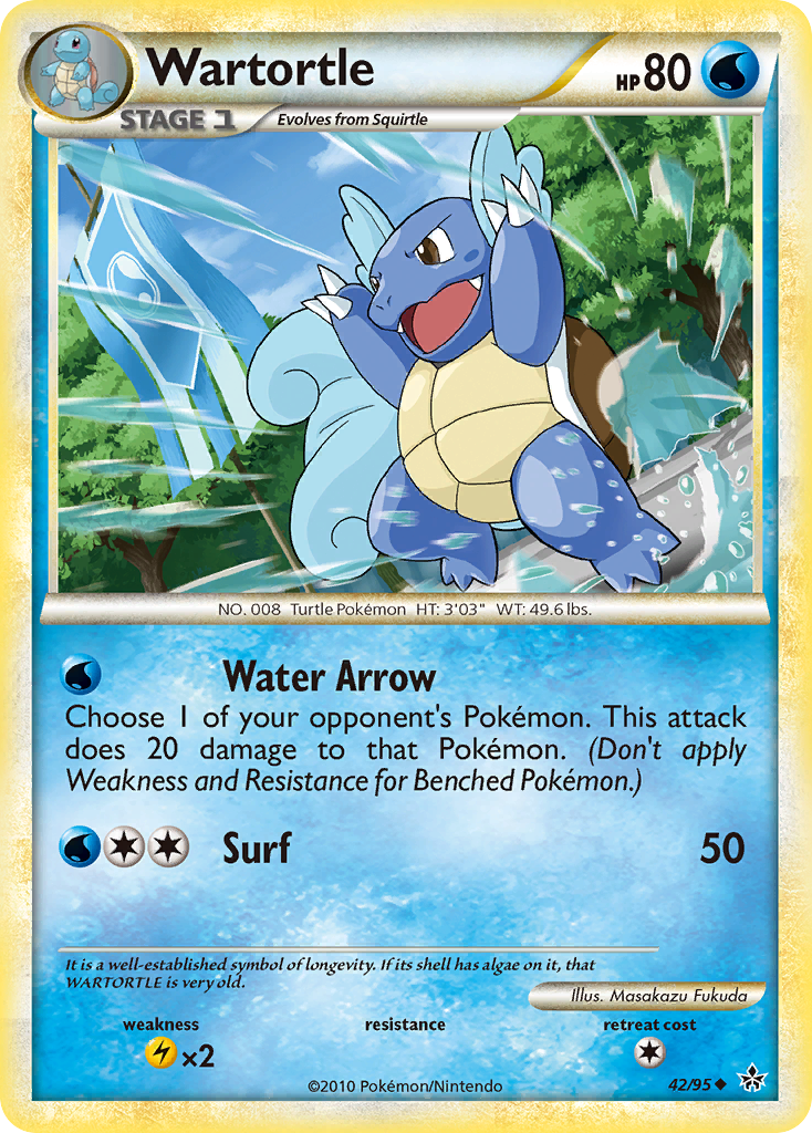 Wartortle (42/95) [HeartGold & SoulSilver: Unleashed] | Exor Games New Glasgow