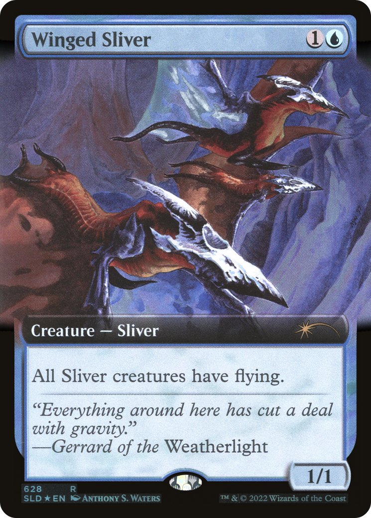 Winged Sliver (Extended Art) [Secret Lair Drop Promos] | Exor Games New Glasgow