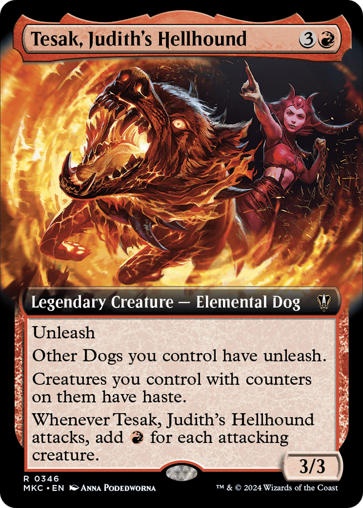 Tesak, Judith's Hellhound (Extended Art) [Murders at Karlov Manor Commander] | Exor Games New Glasgow