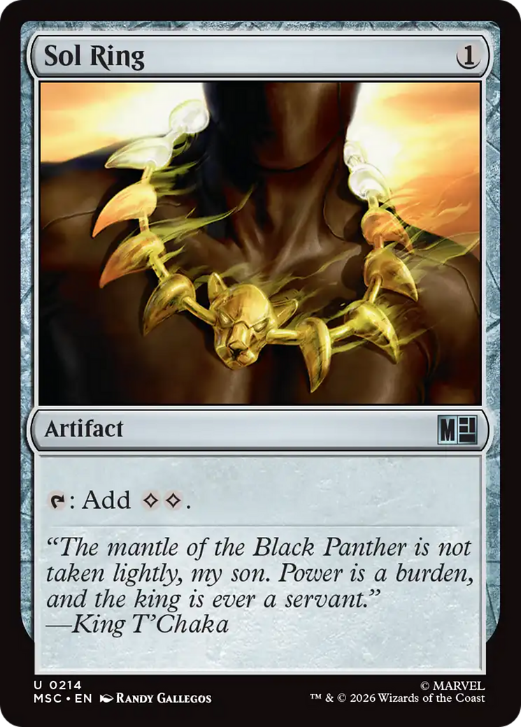 Sol Ring (0214) (Surge Foil) [Marvel Super Heroes Commander] | Exor Games New Glasgow