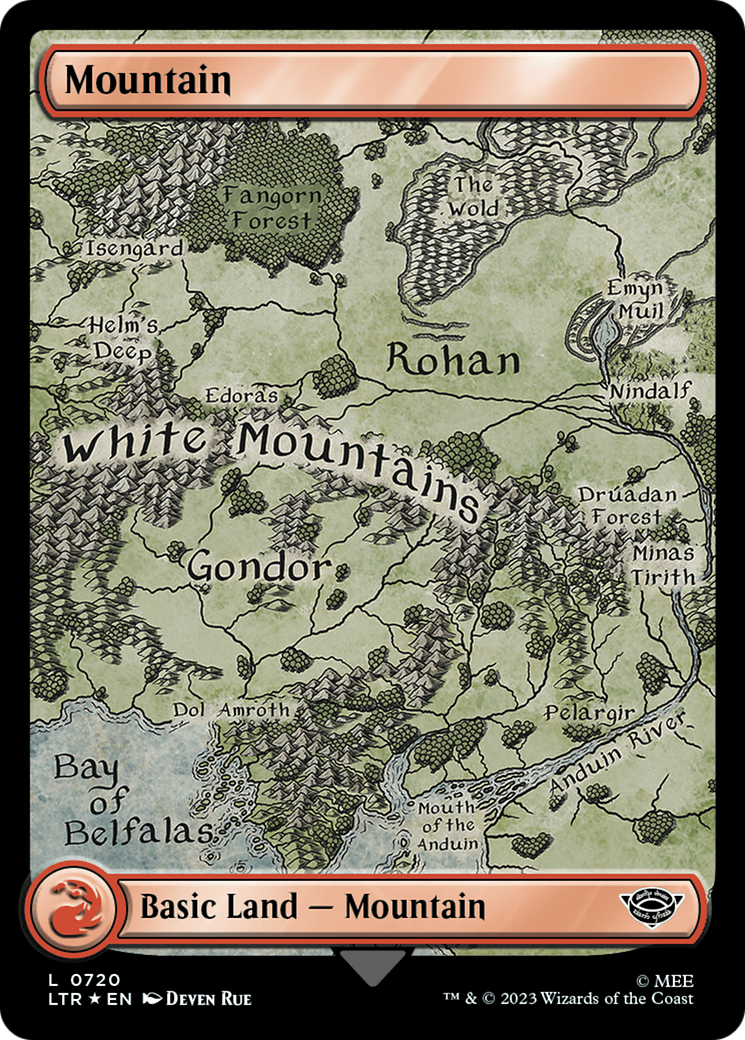 Mountain (720) (Surge Foil) [The Lord of the Rings: Tales of Middle-Earth] | Exor Games New Glasgow