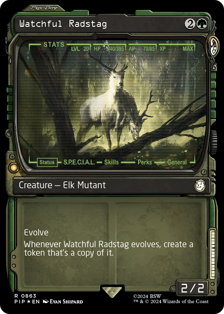 Watchful Radstag (Showcase) (Surge Foil) [Fallout] | Exor Games New Glasgow