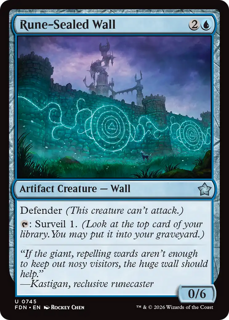 Rune-Sealed Wall (0745) [Foundations] | Exor Games New Glasgow