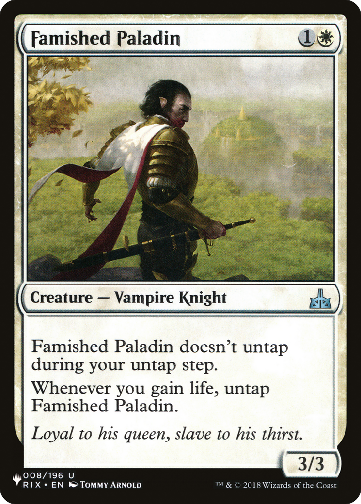 Famished Paladin [The List] | Exor Games New Glasgow