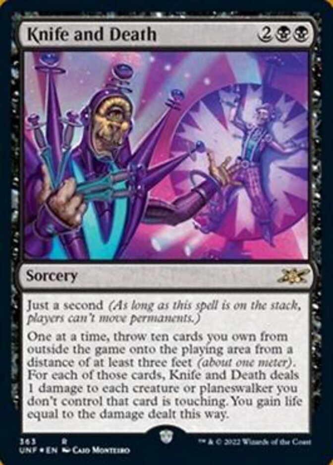 Knife and Death (Galaxy Foil) [Unfinity] | Exor Games New Glasgow