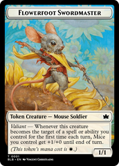 Rabbit // Flowerfoot Swordmaster Double-Sided Token [Bloomburrow Tokens] | Exor Games New Glasgow