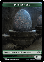 Dinosaur Egg // Dinosaur (0010) Double-Sided Token [The Lost Caverns of Ixalan Tokens] | Exor Games New Glasgow