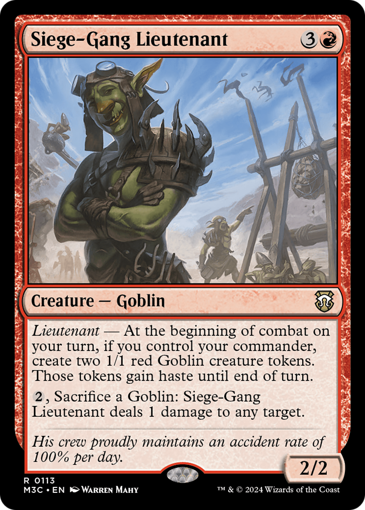 Siege-Gang Lieutenant [Modern Horizons 3 Commander] | Exor Games New Glasgow