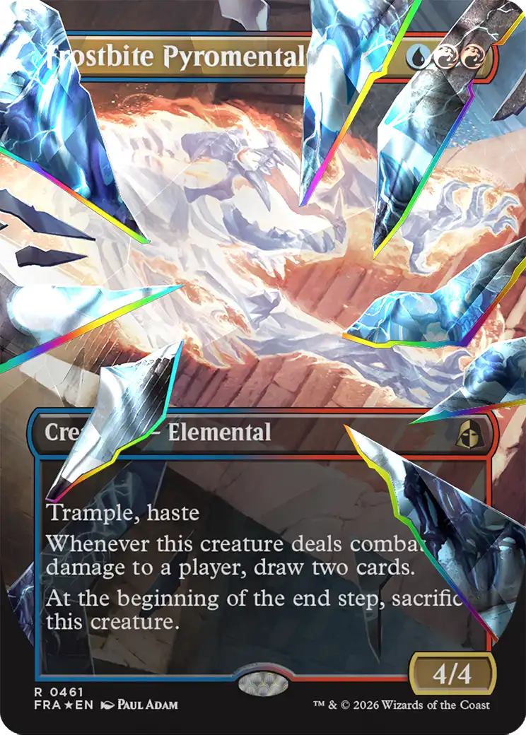 Frostbite Pyromental (Borderless) (Facet Foil) [Reality Fracture] | Exor Games New Glasgow