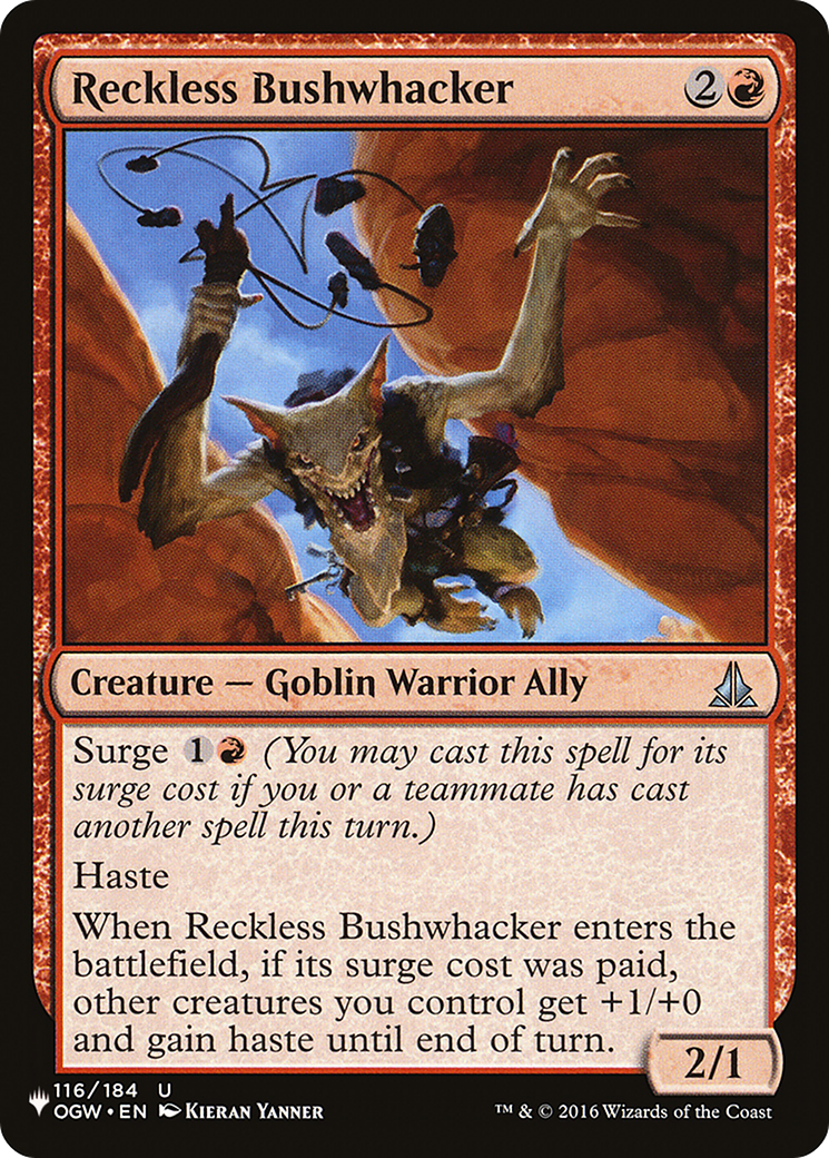 Reckless Bushwhacker [The List Reprints] | Exor Games New Glasgow