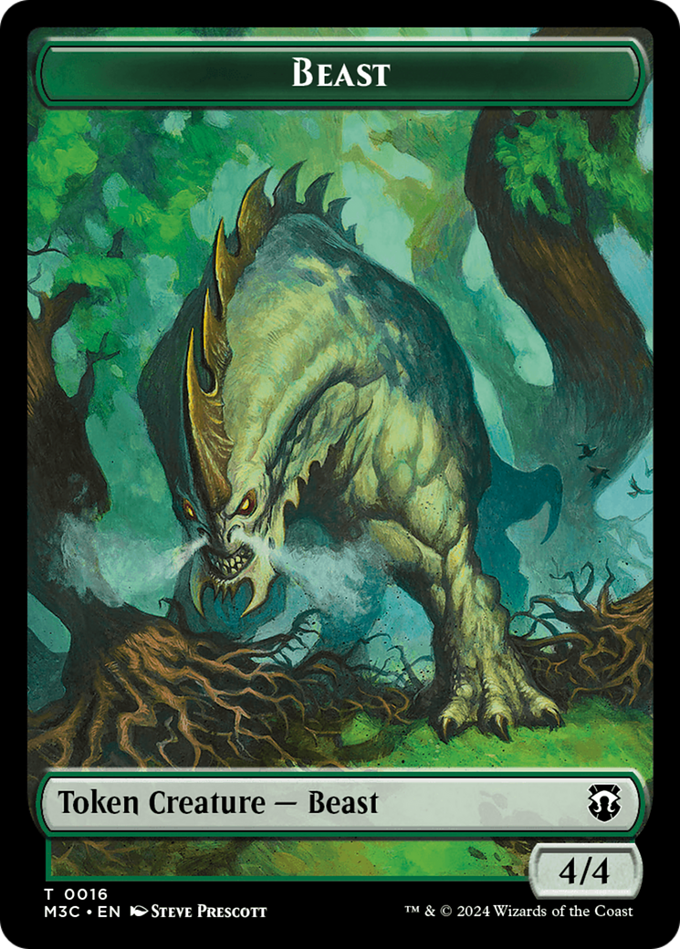 Elephant // Beast (0016) Double-Sided Token [Modern Horizons 3 Commander Tokens] | Exor Games New Glasgow