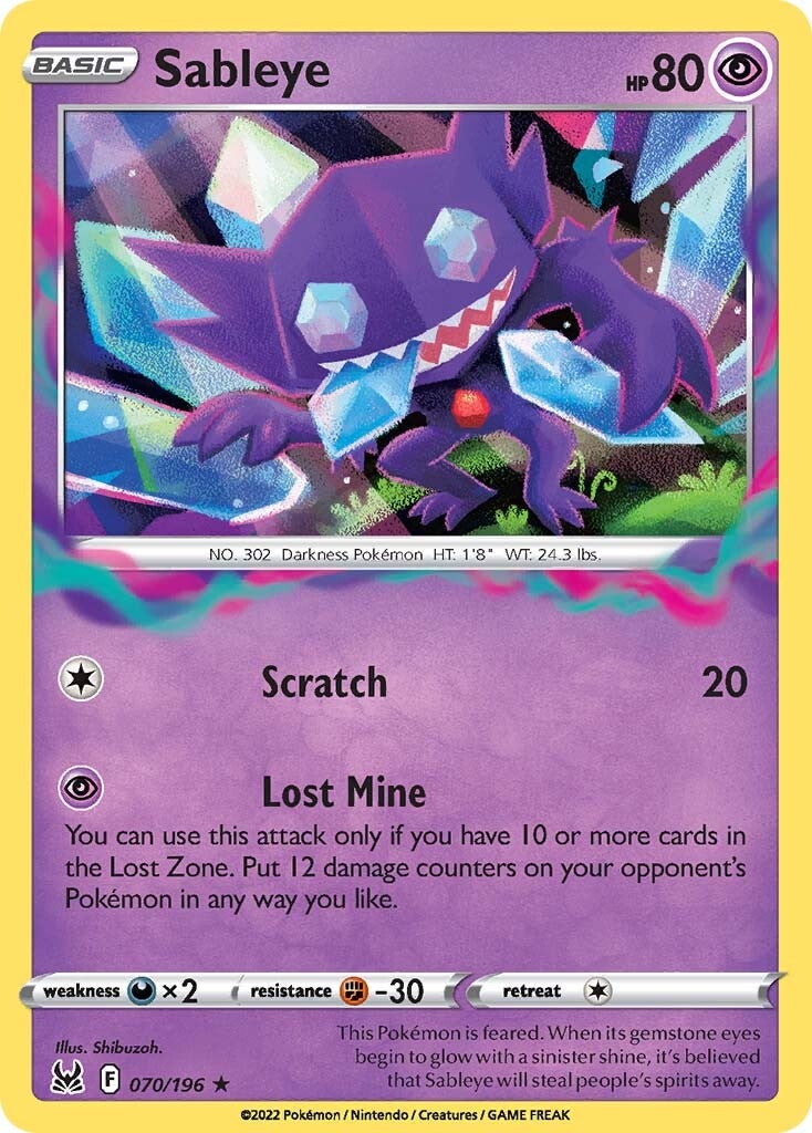 Sableye (070/196) [Sword & Shield: Lost Origin] | Exor Games New Glasgow