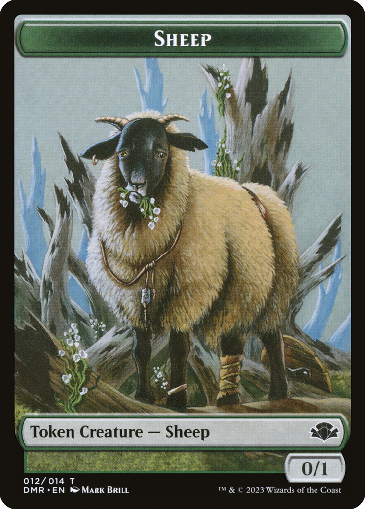 Sheep Token [Dominaria Remastered Tokens] | Exor Games New Glasgow