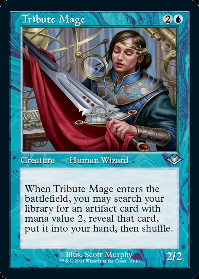 Tribute Mage (Retro Foil Etched) [Modern Horizons] | Exor Games New Glasgow