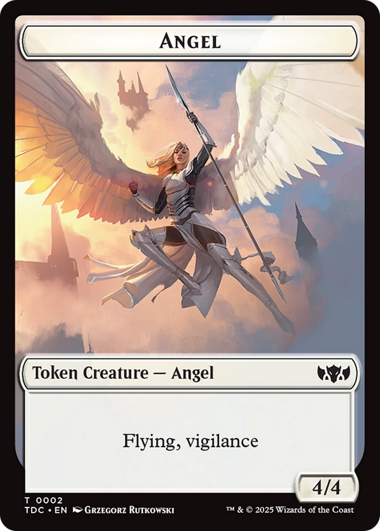 Angel // Spirit Double-Sided Token [Tarkir: Dragonstorm Commander Tokens] | Exor Games New Glasgow