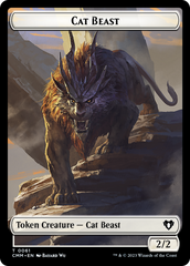 Cleric // Cat Beast Double-Sided Token [Commander Masters Tokens] | Exor Games New Glasgow