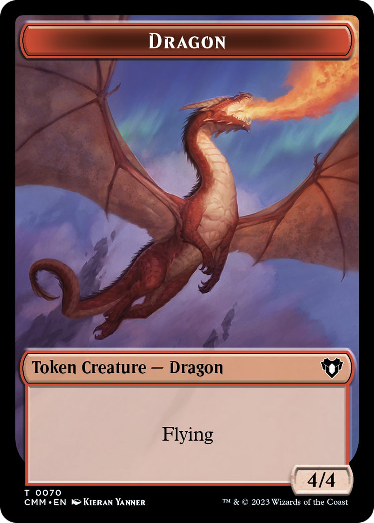 Dragon // Kor Ally Double-Sided Token [Commander Masters Tokens] | Exor Games New Glasgow