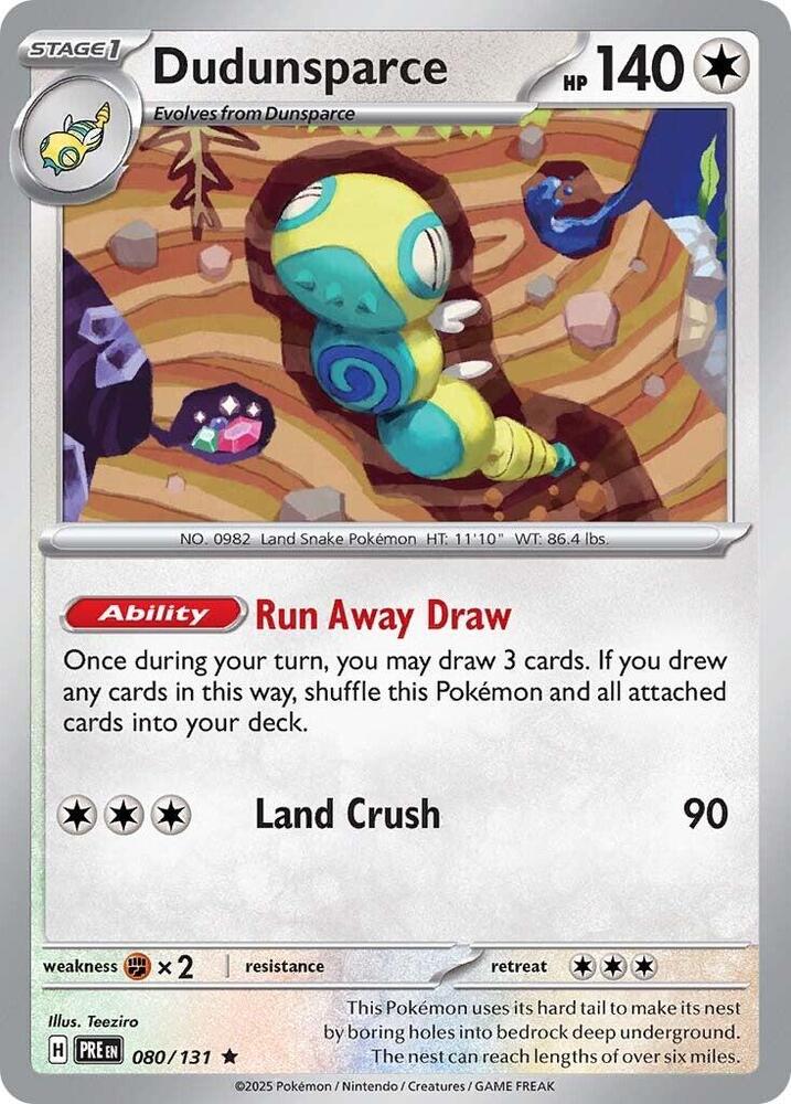 Dudunsparce (080/131) [Scarlet & Violet: Prismatic Evolutions] | Exor Games New Glasgow