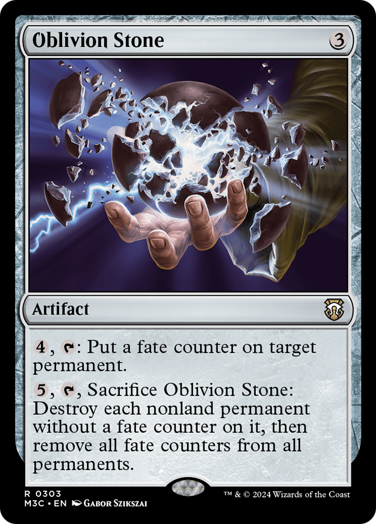 Oblivion Stone (Ripple Foil) [Modern Horizons 3 Commander] | Exor Games New Glasgow