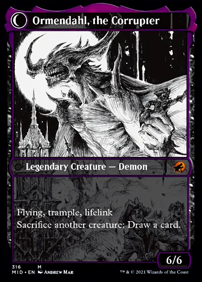 Jerren, Corrupted Bishop // Ormendahl, the Corrupted (Showcase Eternal Night) [Innistrad: Midnight Hunt] | Exor Games New Glasgow
