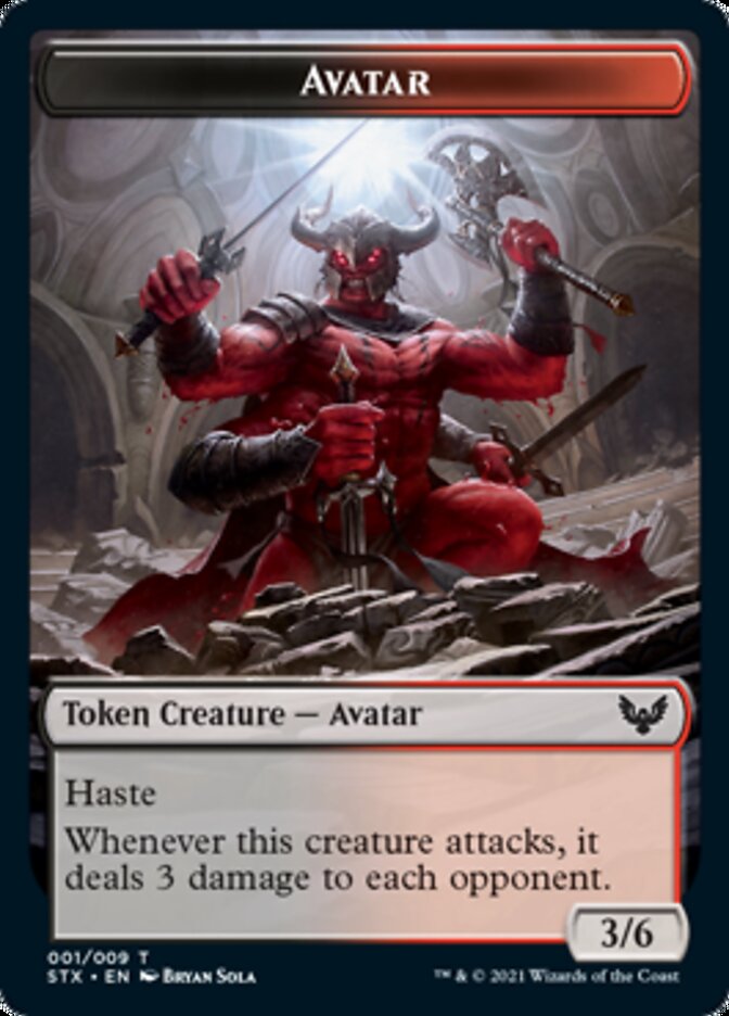 Elemental // Avatar Double-Sided Token [Strixhaven: School of Mages Tokens] | Exor Games New Glasgow