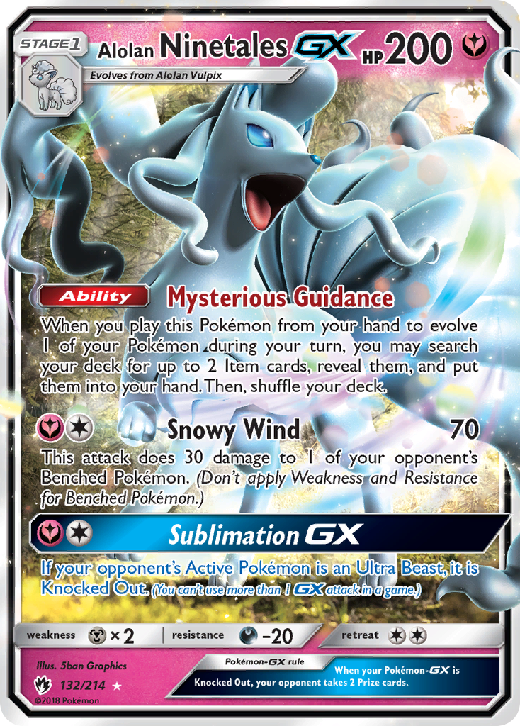 Alolan Ninetales GX (132/214) [Sun & Moon: Lost Thunder] | Exor Games New Glasgow