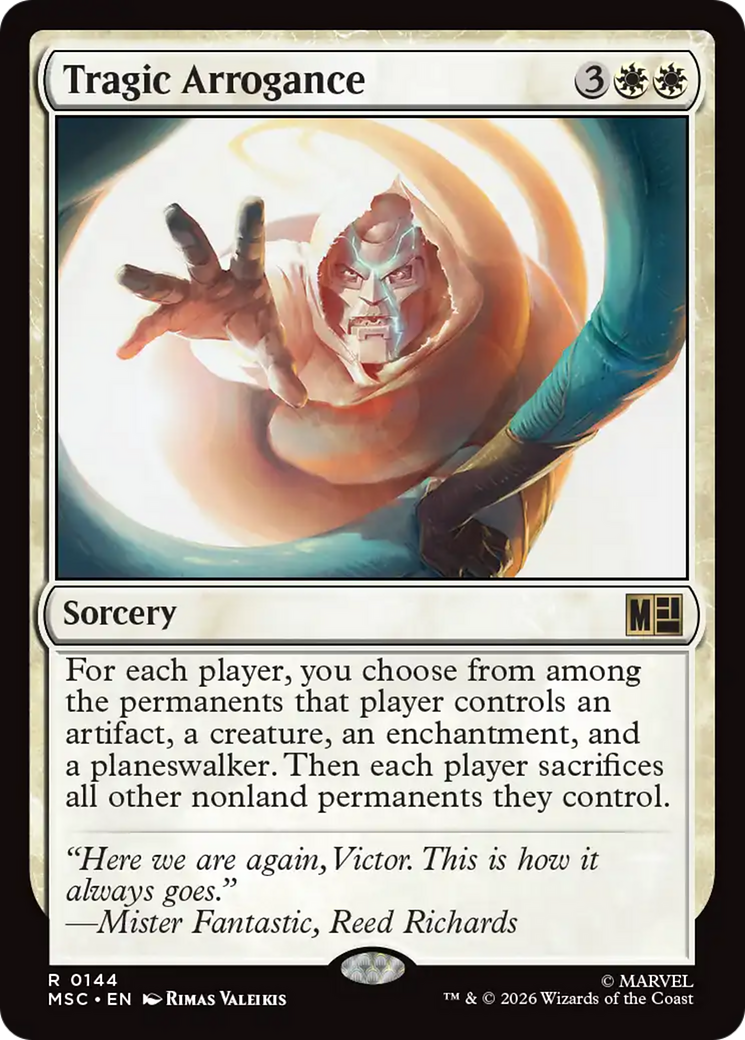 Tragic Arrogance (Surge Foil) [Marvel Super Heroes Commander] | Exor Games New Glasgow