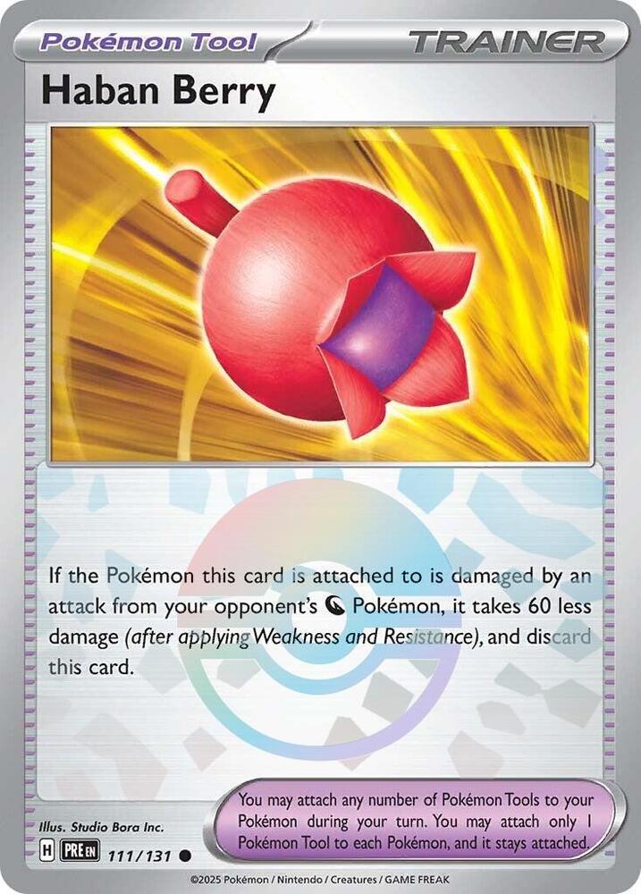 Haban Berry (111/131) (Poke Ball Pattern) [Scarlet & Violet: Prismatic Evolutions] | Exor Games New Glasgow