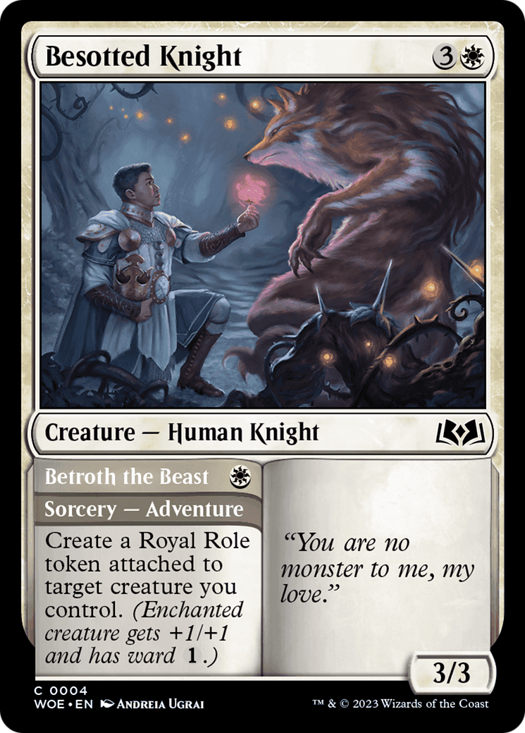 Besotted Knight // Betroth the Beast [Wilds of Eldraine] | Exor Games New Glasgow