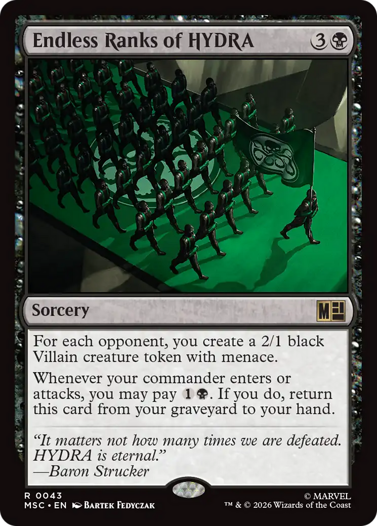 Endless Ranks of HYDRA (Surge Foil) [Marvel Super Heroes Commander] | Exor Games New Glasgow