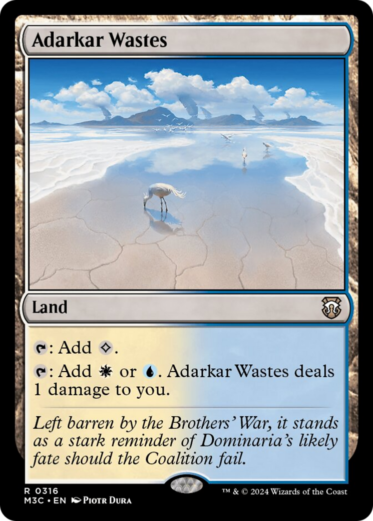 Adarkar Wastes (Ripple Foil) [Modern Horizons 3 Commander] | Exor Games New Glasgow