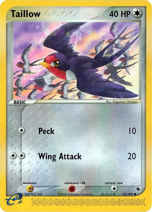 Taillow (72/109) [EX: Ruby & Sapphire] | Exor Games New Glasgow