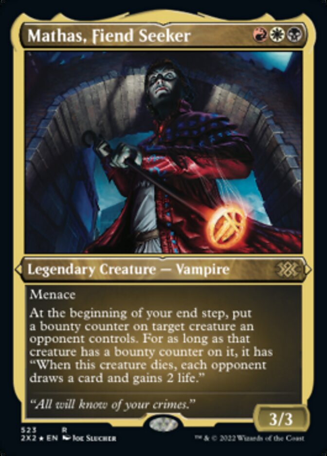Mathas, Fiend Seeker (Foil Etched) [Double Masters 2022] | Exor Games New Glasgow