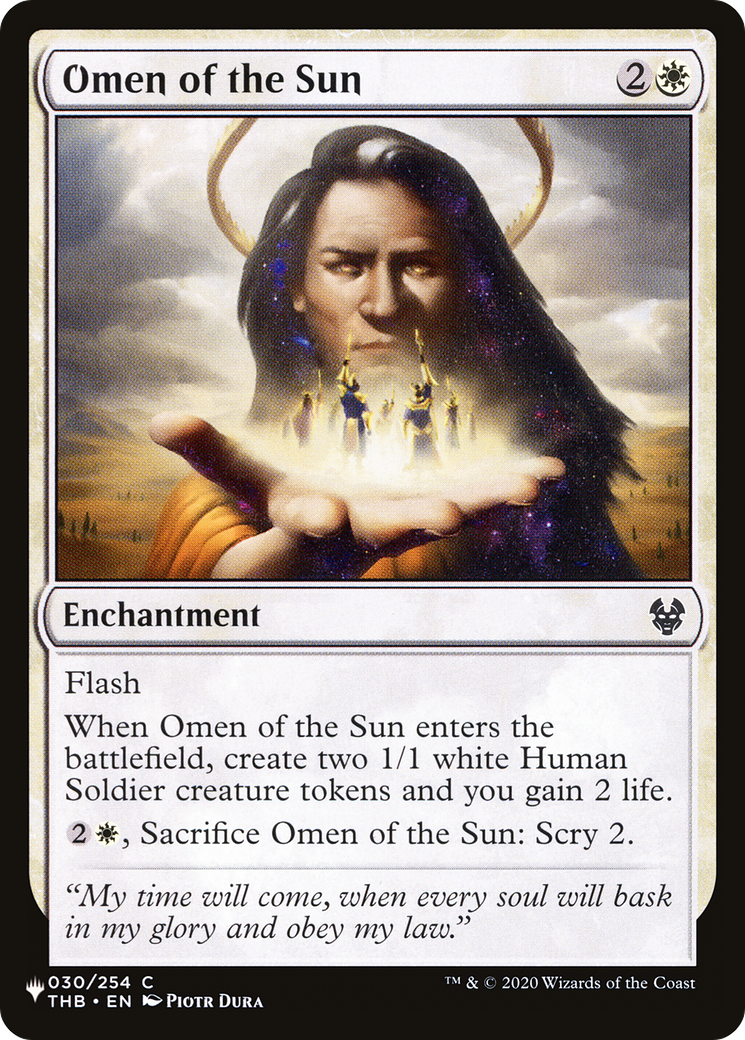 Omen of the Sun [The List Reprints] | Exor Games New Glasgow