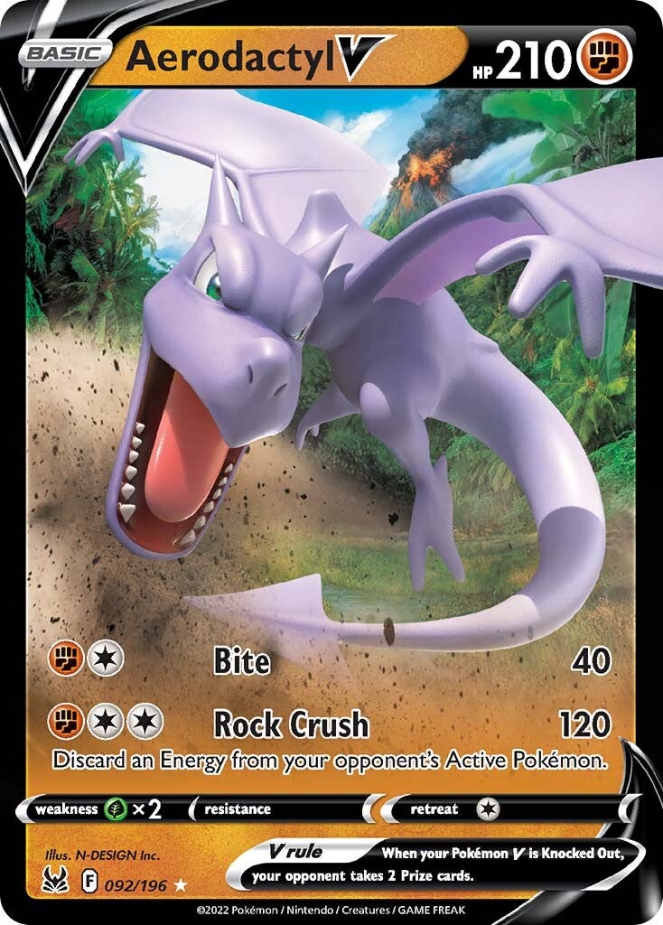 Aerodactyl V (092/196) [Sword & Shield: Lost Origin] | Exor Games New Glasgow